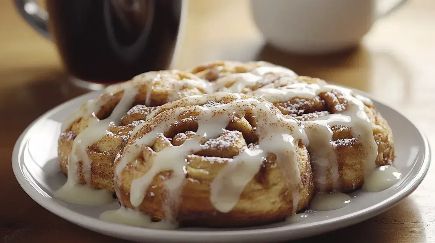 what to serve with cinnamon rolls? Warm cinnamon rolls drizzled with icing and served with coffee